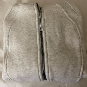 PLUSH Scuba Hoodie in Heathered White/White